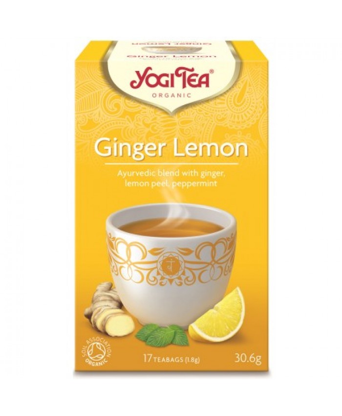 YOGI TEA GINGER LEMON (καυτερή δροσιά) 17φακ. Yogi Tea